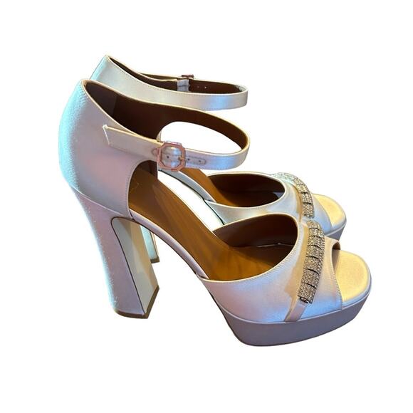 Malone Souliers Yurkia Crystal Platform Sandals Block Heel Open Toe NEW EU 41 - Picture 4 of 10